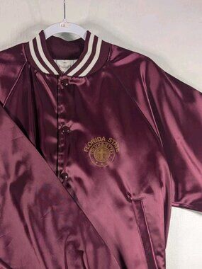 Vintage Florida State Columbiettes Satin Bomber Jacket Auburn Sportswear WMNS M
